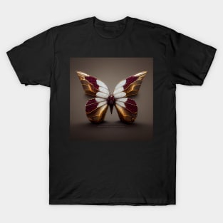 red and gold crystal butterfly T-Shirt